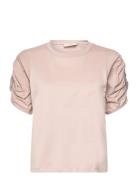 Payanaiw Woven Trim Tshirt Tops T-shirts & Tops Short-sleeved Pink InW...