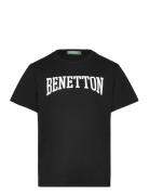 T-Shirt Tops T-Kortærmet Skjorte Black United Colors Of Benetton