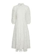 Yashongi 3/4 Ankle Shirt Dress Knælang Kjole White YAS