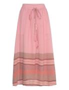 Akanell Maxi Skirt Lang Nederdel Pink Lollys Laundry