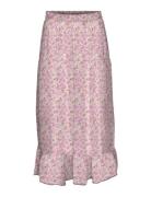 Vmsmilla H/W Ankle Skirt Wvn Ga Lang Nederdel Pink Vero Moda