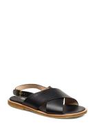 Sandals - Flat - Open Toe - Op Flade Sandaler Black ANGULUS