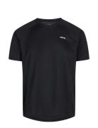Mens Sports T-Shirt With Chest Print Sport T-Kortærmet Skjorte Black Z...