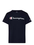 Crewneck T-Shirt Sport T-Kortærmet Skjorte Navy Champion