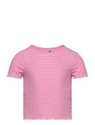 Kogwilma Life S/S Short Rib Top Jrs Tops T-Kortærmet Skjorte Pink Kids...