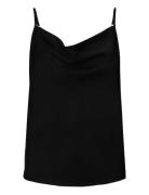 Satinasbzlumen Top Tops Blouses Sleeveless Black Bzr