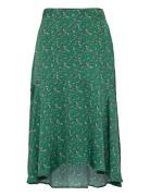 Bonnie Midi Skirt With Frill Knælang Nederdel Green Malina