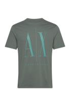 T-Shirt Tops T-Kortærmet Skjorte Green Armani Exchange