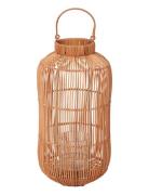 Round Rattan Lantern Home Decoration Candlesticks & Tealight Holders I...