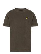 Towelling T-Shirt Tops T-Kortærmet Skjorte Brown Lyle & Scott