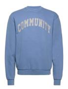 Deacon Sweatshirt Tops Sweatshirts & Hoodies Sweatshirts Blue Les Deux