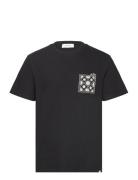 Tile T-Shirt Tops T-Kortærmet Skjorte Black Les Deux