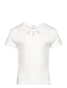 Top Cut Out Tops T-Kortærmet Skjorte White Lindex