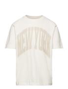 Regular Printed T-Shirt Tops T-Kortærmet Skjorte White Tom Tailor