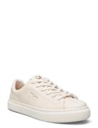 B71 Textured Leather/Nubuck Low-top Sneakers Cream Fred Perry