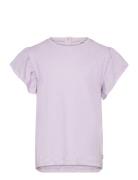 T-Shirt Ss Tops T-Kortærmet Skjorte Purple Minymo