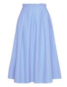 Skirt Samira Knælang Nederdel Blue Lindex