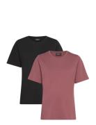 Olmonly Life S/S 2-Pack Top Jrs Tops T-Kortærmet Skjorte Pink Only Mat...