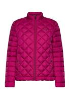 Diamond-Quilted Puffer Coat Foret Jakke Pink Lauren Ralph Lauren