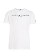 Essential Tee S/S Tops T-Kortærmet Skjorte White Tommy Hilfiger
