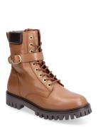 Buckle Lace Up Boot Shoes Boots Ankle Boots Laced Boots Brown Tommy Hi...