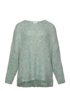 Fpspotta Pu 1 Tops Knitwear Jumpers Green Fransa Curve