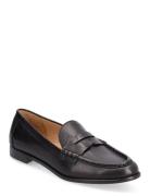 Burnished Calf-Wynnie-Fl-Lfr Loafers Flade Sko Black Lauren Ralph Laur...