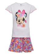 Set 2P Skirt + Ts Sets Sets With Short-sleeved T-shirt Pink Minnie Mou...