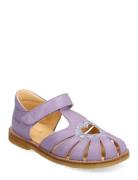 Sandals - Flat - Closed Toe Shoes Summer Shoes Sandals Purple ANGULUS