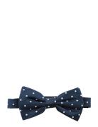 Dots Silk Bow Tie Butterfly Navy Portia 1924