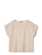 T-Shirt S/S Bette Tops T-Kortærmet Skjorte Multi/patterned Wheat