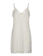 Strap Dress Bodies Slip Cream Rosemunde