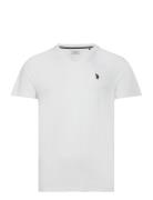 Uspa T-Shirt V-Neck Cem Men Tops T-Kortærmet Skjorte White U.S. Polo A...