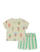 Set Top Shorts Icecream Sets Sets With Short-sleeved T-shirt Multi/pat...