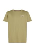 Cn Ss Tee Logo Tops T-Kortærmet Skjorte Khaki Green Tommy Hilfiger