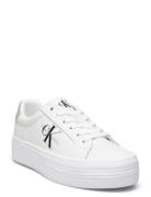 Vulc Flatform Laceup Lth Low-top Sneakers White Calvin Klein