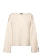 Jacquard Knitted Cardigan Tops Knitwear Cardigans Cream Gina Tricot