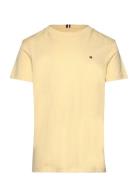 Essential Cotton Reg Fit Tee Ss Tops T-Kortærmet Skjorte Yellow Tommy ...