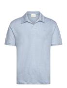 Linen Ss Polo Tops Polos Short-sleeved Blue GANT