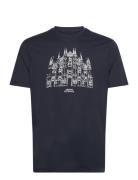 T-Shirt Tops T-Kortærmet Skjorte Navy Armani Exchange