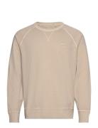 Sunfaded C-Neck Sweat Tops Sweatshirts & Hoodies Sweatshirts Beige GAN...