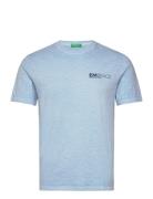 T-Shirt Tops T-Kortærmet Skjorte Blue United Colors Of Benetton