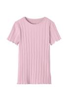Nkfnoralina Ss Top Noos Tops T-Kortærmet Skjorte Pink Name It