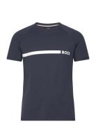 T-Shirt Rn Slim Fit Tops T-Kortærmet Skjorte Navy BOSS