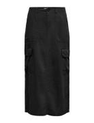 Onlmalfy-Caro Linen Long Skirt Pnt Lang Nederdel Black ONLY