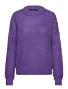 Vmvada Ls O-Neck Pullover Bf Tops Knitwear Jumpers Purple Vero Moda