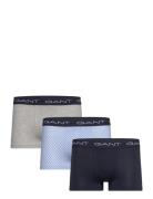 Microprint Trunk 3-Pack Boxershorts Blue GANT