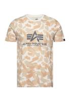Basic T-Shirt Camo Designers T-Kortærmet Skjorte Beige Alpha Industrie...