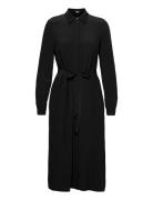 Shirt Dress With Lenzing™ Ecovero™ Knælang Kjole Black Esprit Collecti...
