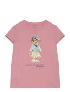 Polo Bear Cotton Jersey Tee Tops T-Kortærmet Skjorte Pink Ralph Lauren...